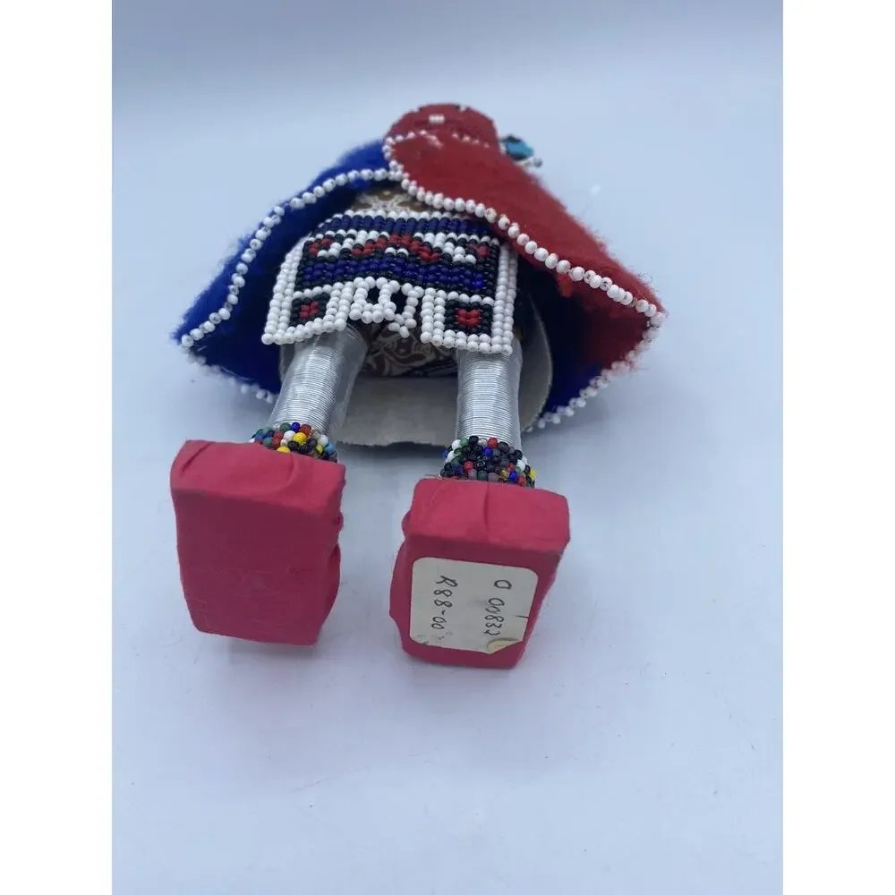 South African Ndebele Cloth Beaded Tribal Cultural Doll GUC
